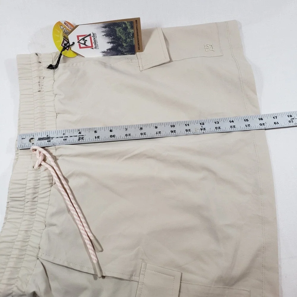 Avalanche Outdoor Supply Co Womens‎ Khaki Cargo Skort UPF 50+ Stretch Medium NEW